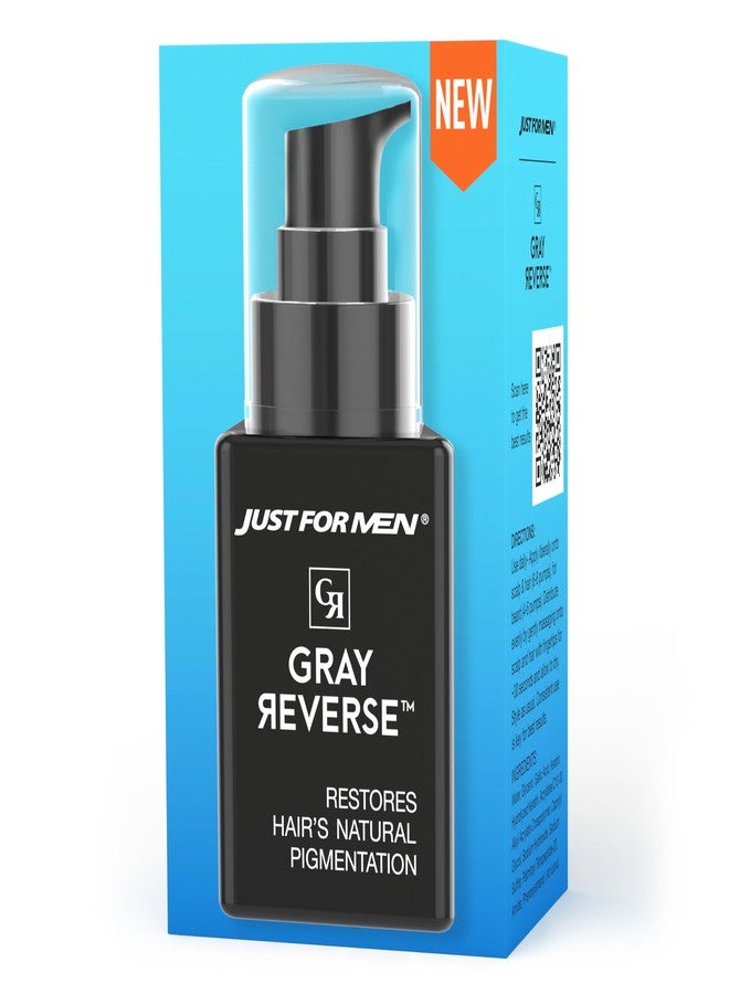 Just for Men Gray Reverse Daily Hair Serum, Gradually Reduces Gray Hair, Easy Dye-Free Serum, Travel Friendly, 1.7oz - Image 1